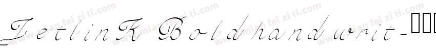 JetlinK Boldhandwrit字体转换